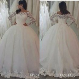 Wedding Dresses China Robe De Mariage Custom Made Long Sleeves Ball Gown Wedding Dresses 2024