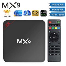 Box MX9 Smart TV Box for Rockchip RK3128 Quad Core Set Top Box 8GB 128GB 4K for Android 10 2.4G Wifi 3D Video Media Player H.265 New