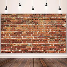 Party Decoration 1pc 150cm 100cm Red Brick Wall Background Cloth Event Pography