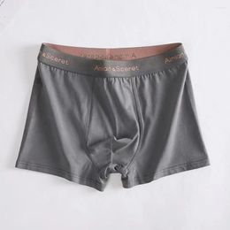 Underpants Men's Casual Pure Cotton Seamless Breathable Loose Letter Underwear Boxer Briefs Pouch Bulge Shorts