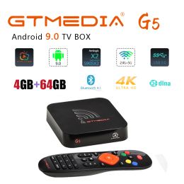 Box Android 9.0 Smart TV Box GEMEDIA G5 4GB+64GB Amlogic S905X2 2.4G+5G WIFI Bluetooth H.265 4k HDR Builtin Wifi Set Top Box