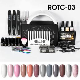 Dresses Clearance Discount Rosalind Gel Nail Polish Kit Professional Set Semipermanent Nail Polish with Uv Nail Lamp All for Manicure