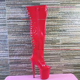 Dance Shoes 20cm High Heel Over The Knee Pole Dancing Boots Thigh-high 8-inch Sexy Women's