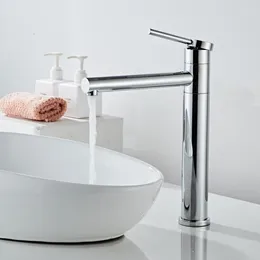 Bathroom Sink Faucets 304 Stainless Steel Chrome Finish Basin Faucet & Cold Water Mixer Rust And Corrosion Resistance Tap