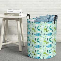 Baskets Laundry Basket Sundries Storage Bucket Cute Dinosaur Forest Foldable Toy Storage Dirty Clothes Container Folding Bag