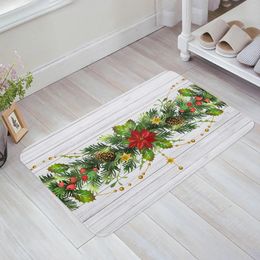 Carpets Christmas Pine Needles Leaves Doormat Decorations For Home Carpet Navidad Ornament Year Gifts Xmas Party Decor Rug Mat