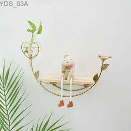 Other Home Decor Wall mounted storage rack wall plant flowerpot tray floating Nordic home decoration yq240408