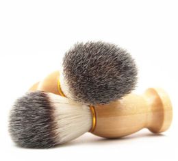 Superb Barber Salon Shaving Brush Black Handle Blaireau Face Beard Cleaning Men Shaving Razor Brush Cleaning Appliance Tools 12pcs1560116