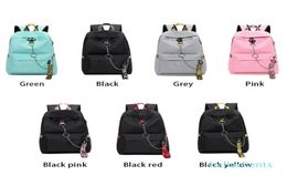 Women Backpack USB Charge Fashion Letters Print School Bag Teenager Girls Ribbons Female Fashion Brief Backpack3634085