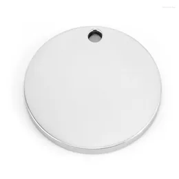 Pendant Necklaces Blank Round Pendants Inner Hole 15/20/25/30/35mm Diy Print Mirror High Polish Stainless Steel Wholesale 10pcs