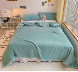 Blankets Winter Thickened Coral Plush Blanket Office Nap Comfortable Bedding