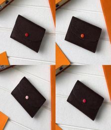 New Style Top High quality Luxury Brown Flowers plaid style Designer mens wallet women wallet highend cute coin purse with box4609371