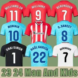 23 24 Bilbao Club Soccer Jerseys 2023 2024 Football Jersey Athletic ADURIZ GURUZETA HERRERA WILLIAMS MUNIAIN PAREDES BERENGUER ANDER UNAI SIMON O.SANCET Football