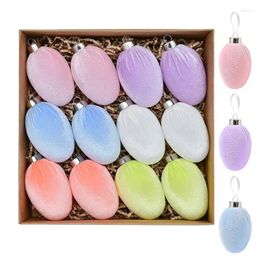 Party Decoration Easter Egg Tree Decorations 12pcs Colorful Decorative Spring Holiday Drop Pendant Home Decor