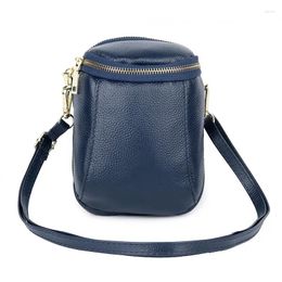 Bag Women Purses Solid Genuine Leather Shoulder Strap Mobile Phone Big Card Holders Wallet Handbag Pockets For Girls BE03135