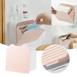 Storage Boxes Wall Mounted Toilet Sanitary Napkin Box Cotton Makeup Remover Bathroom Organizer Fast