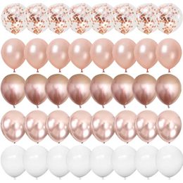 Party Decoration 40pcs Rose Gold Confetti Latex Balloons Backdrop Adult Kids Birthday Wedding Bachelorette Anniversary Supplies