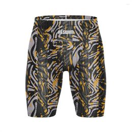 Men's Swimwear Print Swim Swimsuit Short Athletic Practice Beach Tights Shorts Lycra Swimming Trunks Surfing Diving Pants