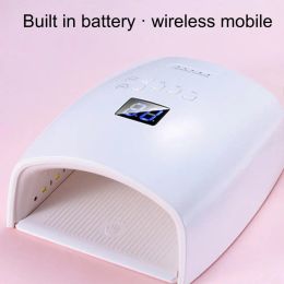 Bits Rechargeable Wireless 48w Uv Led Nail Lamp 86w for Curing All Gel Polish Nail Dryer Sun Light Lamp Manicure Smart Lcd Display