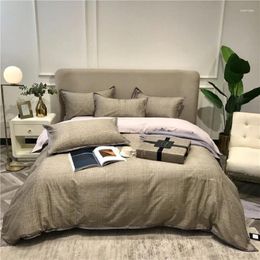 Bedding Sets 2024 Set Light Luxury Nordic Style 80 Super Soft Brushed Pure Cotton 4pcs Autumn Winter Thick Duvet Cover 1.8m