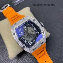 Luxury Watches Replicas Richadmills Automatic Chronograph Wristwatch 010 Fully Automatic Movement Sapphire Mirror Rubber Watchband Swiss Brand Designer Spo O