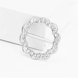 Brooches Lace Flower Crystal Brooch Shawl Ring Clip Scarves Fastener Silk Scarf Buckle For Woman Jewellery Accessories