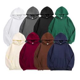 2024 Custom Heavyweight Blank Mens Hoodies Wholesale Oversized Streetwear 100% Cotton Hoodie with Printed Designs