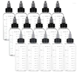 Storage Bottles 30pcs 30ml-500ml Clear Plastic With Scale Twist Cap Refillable Travel Containers For Pigment Inks Arts Hair Salon