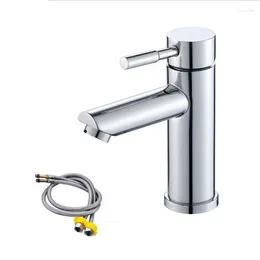 Bathroom Sink Faucets 304 Stainless Steel Black Anti-corrosion Rust Single Hole Faucet Basin Tap Blacked Cold Mixer For El Familie