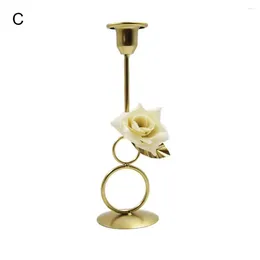 Candle Holders Dining Table Centrepiece Exquisite Iron Elegant Decor For Crafted Candlestick Ornament Gift