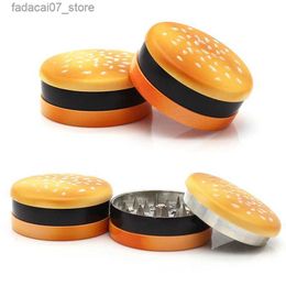 Herb Grinder 1 hamburger shaped 3-layer tobacco herb grinder with a diameter of 55mm for crushing spices and herbal smoke. Smoke crusher with smoke accessories Q240408