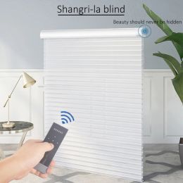 Shutters SmartMatters White Rechargeable Window Shangrila Shades Polyster Fabric Blackout Light Filtering Roller Blinds Custom Made