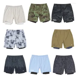 Men's Shorts 2024 Camouflage Fashion Breathable Training Fitness 2 IN1 Double Gym Male Bodybuilding Sports Elasticity