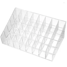 Storage Boxes 9/24/36/40 Grid Transparent Plastic Lipstick Rack Finishing Desktop Cosmetic Makeup Organiser Box