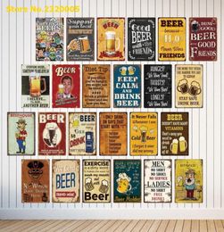 Beer Tin Plaque Vintage Funny Metal Sign Plate Wall Decor for Bar Pub Club Man Cave Decorative Iron Painting Q11072631938