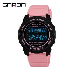 SANDA Sports Women Watches Fashion Casual Waterproof LED Digital Watch Female Wristwatches For Women Clock Relogio Feminino 6003 28516653