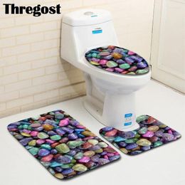 Bath Mats Modern Microfiber Bathroom Non Slip Shower Mat Water Absorption Rug 3pcs Toilet Carpet Floor Rugs