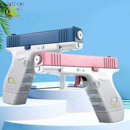 Gun Toys HUIQIBAO Childrens Summer Toy Manual Water Gun Portable Beach Outdoor Play Battle Pistol Fight Toys for Children Adult 240408