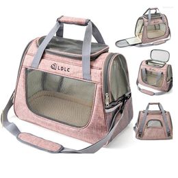 Cat Carriers Portable Soft Pet Carrier Backpack Large Space Silent Universal Wheel Bag Folding Trolley Dog