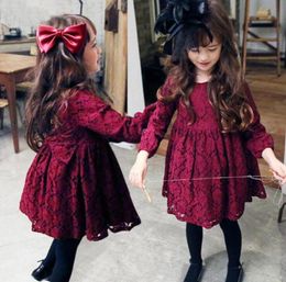 Baby Kids Christmas Party Dresses spring and Autumn Korean Girls dress Children cotton Gauze Dresses skirt Girl long sleeve Prince8051416