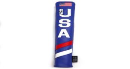 Blue PU Leather Embroidery USA Flag Golf Headcover Alignment Stick Cover Case Holder5999455