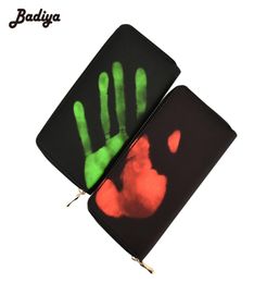 Badiya 2017 Latest Magical Thermal Sense Change Color Long Wallet Men Women Phone Bag PU Leather Coin Purse Card Holder Cartera5599288