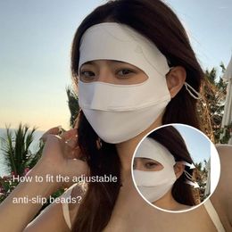 Scarves Sun Protection Sunscreen Mask Fashion Silk Breathable Thin Cover UV Full Face Traceless Women