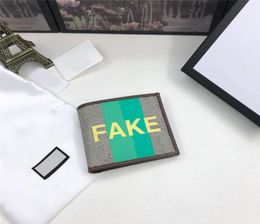 Fashion style men and women Leather Short Slim Male Purses Money Clip Credit Card Dollar wallet with box 6361665320671