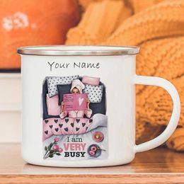 Mugs Original Breakfast Cups And Customized Fashionable Lady Enamel Mug Is The Gift For Friends Printed Name Drinkware