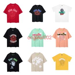 Sp5der Tees Designer Mens Red Spider Mens T-shirts Young Thug 555555 Angel T-shirt Fashion Print Street Clothes Men Womens T-shirts Embroidered Spider ax