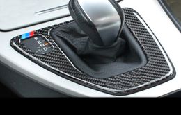 Carbon Fiber Car styling Inner Control Gear Shift Box Panel Decorative Cover Trim Strip For BMW 3 Series E90 E92 Accessories9838327