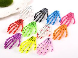Skull hand hair pins Skeleton Hand Claw Hair Clip For Women Girl Halloween Party Barrettes Hair Accessories2970162