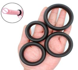 Silicone Delay Ejaculation Cock Ring Male Penis Erection Stretcher Extender Erotic Rings Sex Toys for Men Adult Product8130144