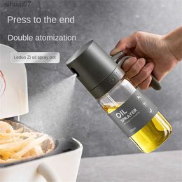 Other Kitchen Dining Bar One oil spray dispenser Mr. olive oil bottle 2 in 1 atomized glass oil leakage prevention household cooking kitchen tools yq2400408